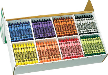 Classpack of 400 large crayons in assorted colours