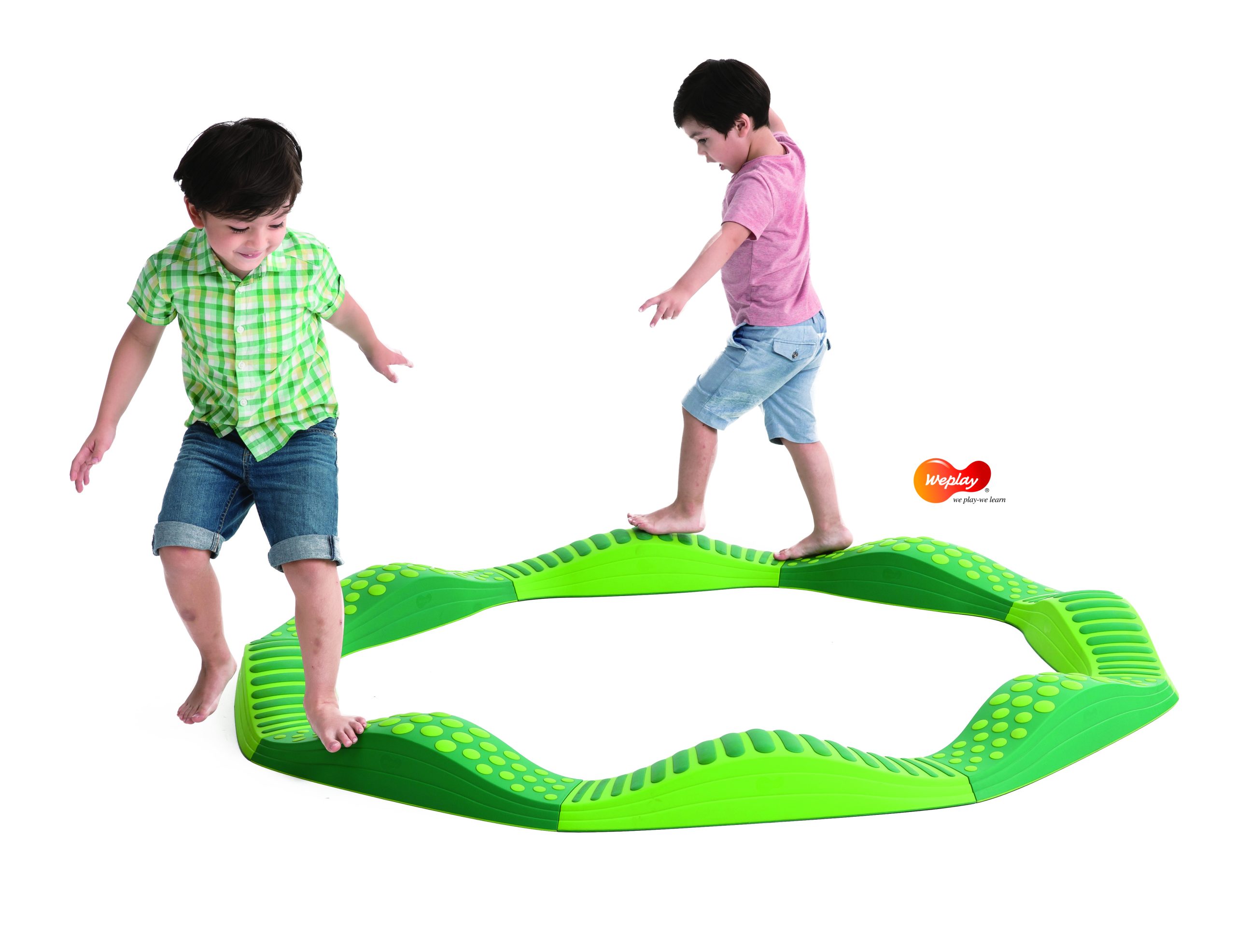 Wavy Tactile Path - Green - Set of 8