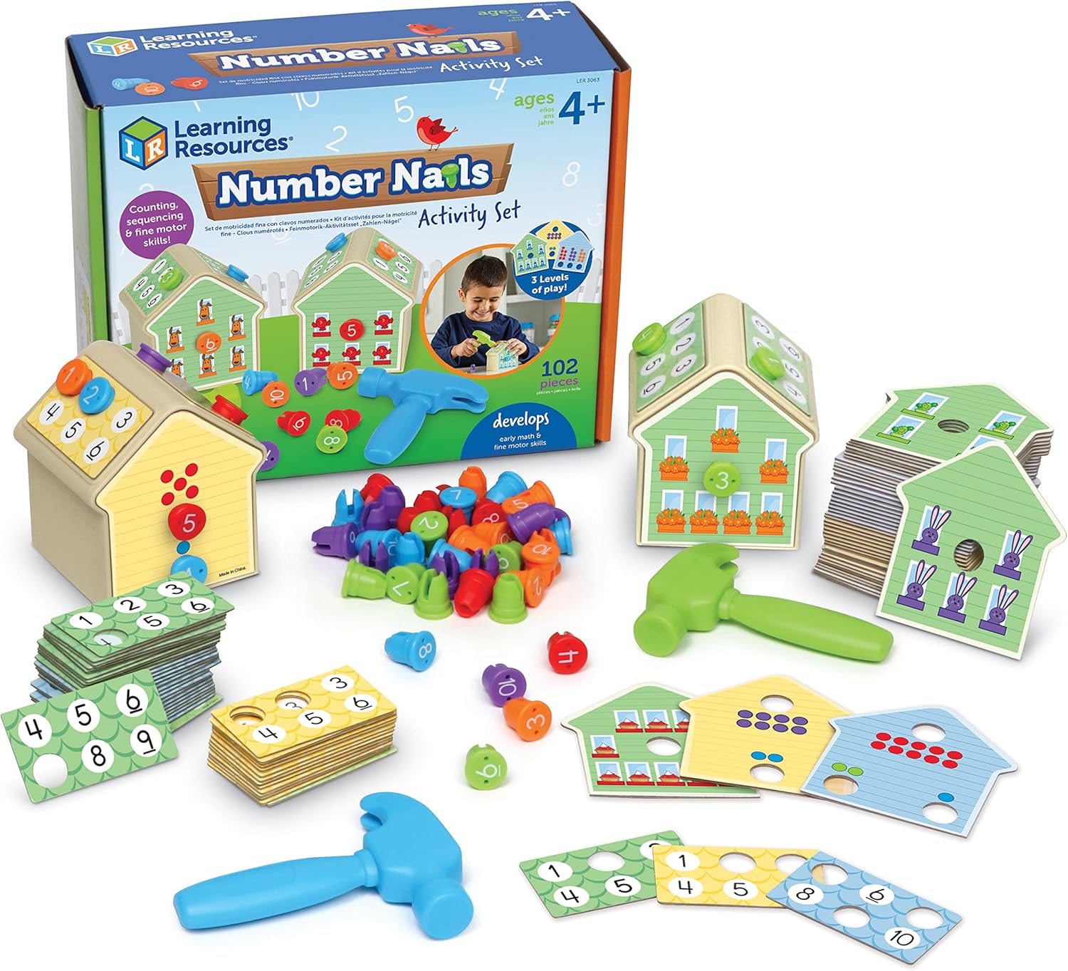 Number Nails Activity Set - 102 pcs